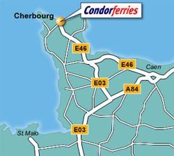 Cherbourg Ferry Port Map