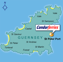 Guernsey Ferry Port Map